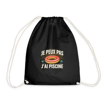 Je peux pas j'ai piscine - Sac de sport léger - noir - Devant