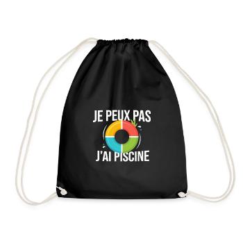 Je peux pas j’ai piscine - Sac de sport léger - noir - Devant