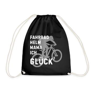 Fahrrad Sprung Silhouette Design - Turnbeutel - Schwarz - Vorne