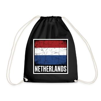 Dutch Flag | Vintage Made In The Netherlands Gift  - Sac de sport léger - noir - Devant