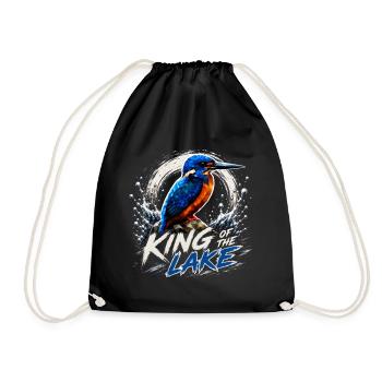 King Of The Lake Eisvögel-Design - Turnbeutel - Schwarz - Vorne