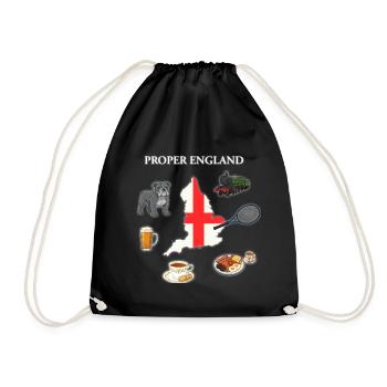 ENGLISH AURA - Drawstring Bag - black - Front
