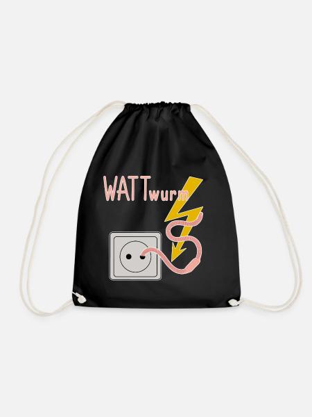 Wattwurm zweideutiger Witz Dad Humor Geschenkidee - Turnbeutel - Schwarz