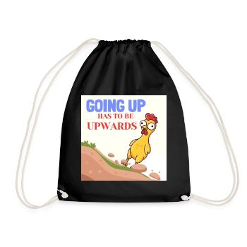 Humour motivant de Drôle de poulet qui monte vers le haut - Sac de sport léger - noir - Devant