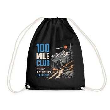 Trailrunning – 100-Meilen-Club - Turnbeutel - Schwarz - Vorne