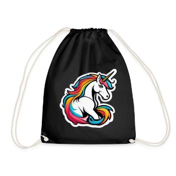 Licorne Arcenciel Éclatante - Sac de sport léger - noir - Devant