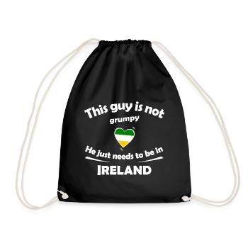 Irlande : Heart Design Grumpy ? Pas nécessaire - Sac de sport léger - noir - Devant