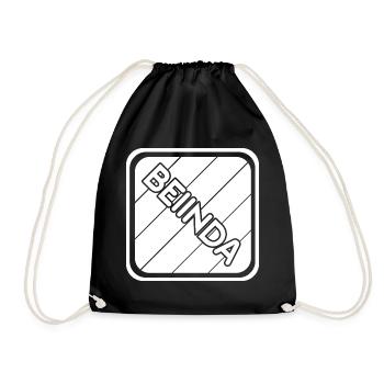 Geschenk für Belinda - Turnbeutel - Schwarz - Vorne