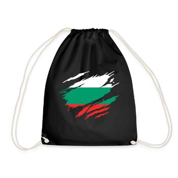 Bulgaria Bulgarian Flag - Drawstring Bag - black - Front