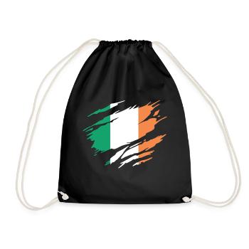 Irlande Drapeau Irlandais Irlandaise - Sac de sport léger - noir - Devant