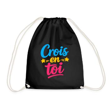 Crois en toi  - Sac de sport léger - noir - Devant