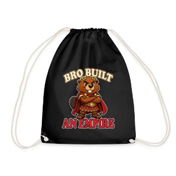 Bro Built an Empire Funny Roman Beaver Meme - Sac de sport léger - noir - Devant