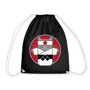 Judo Cat - Drawstring Bag - black - Front