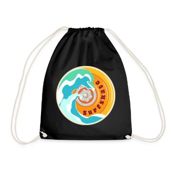 Surfskate Lover - Drawstring Bag - black - Front