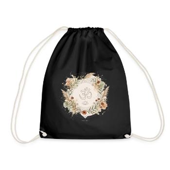 Om Lotus Mandala Yoga Boho Zen - Sac de sport léger - noir - Devant