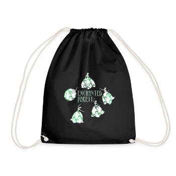 Enchanted Forest – Dancing Lily of the Valley - Drawstring Bag - black - Front
