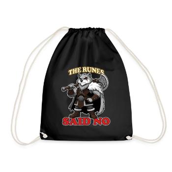 Les runes disaient pas de mascotte viking loup nordique drôle - Sac de sport léger - noir - Devant
