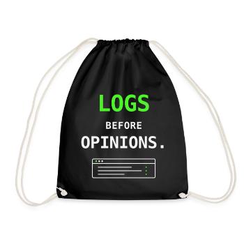 Journaux avant les options Don d’humour informatique pour sysadmin - Sac de sport léger - noir - Devant