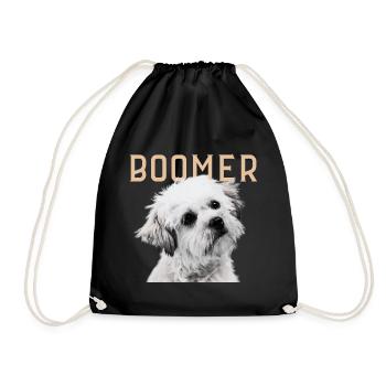 Boomer Dog Vintage - Turnbeutel - Schwarz - Vorne