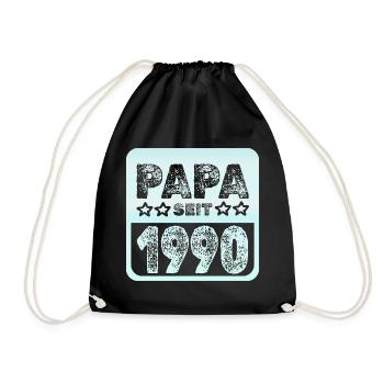 Spruch 1990 - Turnbeutel - Schwarz - Vorne