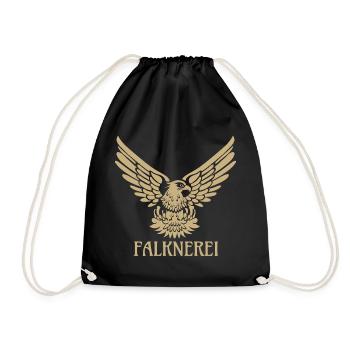 Falconry Falcon Eagle Falconer Falconer - Drawstring Bag - black - Front