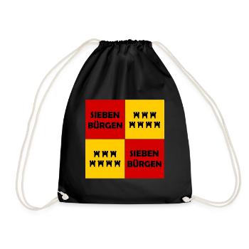 Siebenbürgen Quadrat Muster - Turnbeutel - Schwarz - Vorne