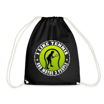 J’AIME LE TENNIS ET PEUT-ÊTRE TROIS PERSONNES - Sac de sport léger - noir - Devant