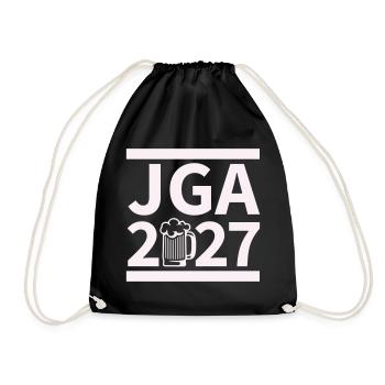Bachelor Party 2027 Beer Celebration Design - Drawstring Bag - black - Front