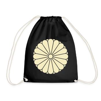 Art Mon Mon Vintage Oriental Jaune Kiku - Sac de sport léger - noir - Devant