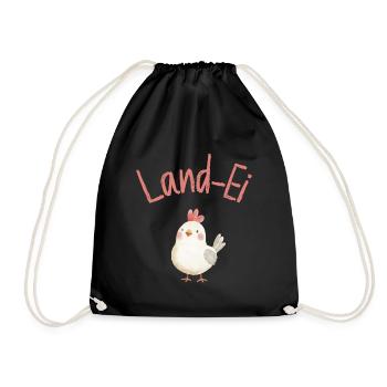 Country Bumpkin Chicken Country Life Village Kid - Drawstring Bag - black - Front