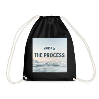 Conception inspirante de citation Trust In The Process - Sac de sport léger - noir - Devant