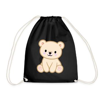 Colourful teddy bear for children - Drawstring Bag - black - Front