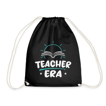 Lehrerzeit | Teaching Life Shirt - Turnbeutel - Schwarz - Vorne