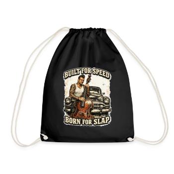 Rockabilly Double Bass Voiture Classique - Conçue pour la vitesse - Sac de sport léger - noir - Devant