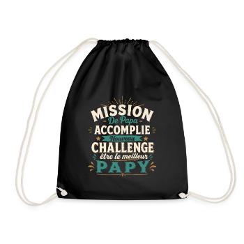 Mission De Papa Accomplie Cadeau Pour Futur Papy - Sac de sport léger - noir - Devant