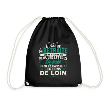 Avec l'age on reconnaît les cons de loin - Sac de sport léger - noir - Devant