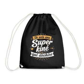 Je suis une Super kiné qui déchire - Sac de sport léger - noir - Devant