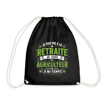 Je suis pas à la retraite je suis agriculteur - Sac de sport léger - noir - Devant