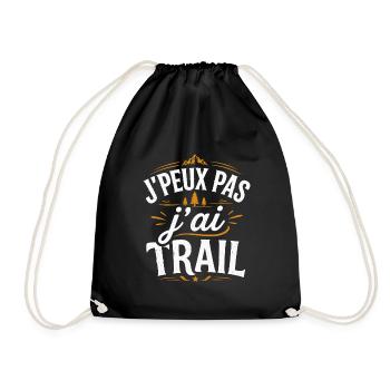 J'peux pas j'ai Trail Humour idée cadeau - Sac de sport léger - noir - Devant