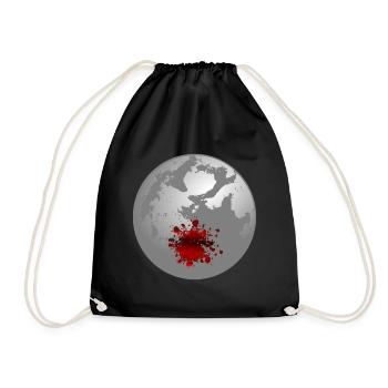 Halloween Mond Blutflecken - Turnbeutel - Schwarz - Vorne