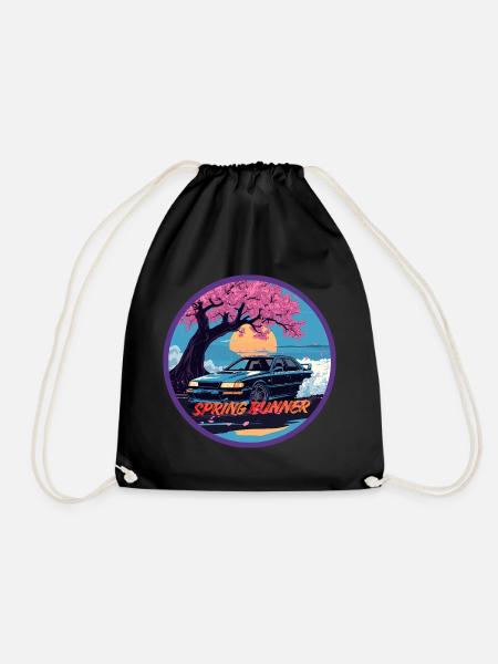 Blossom Horizon Vintage Legacy Automotive Retro - Turnbeutel - Schwarz