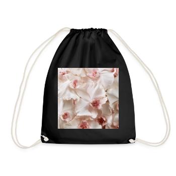 Trendige, rosa-weiße Orchidee - Turnbeutel - Schwarz - Vorne
