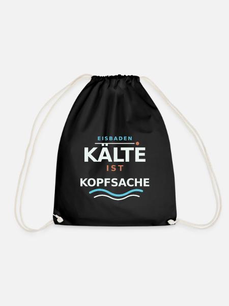 Kälte ist Kopfsache - Turnbeutel - Schwarz