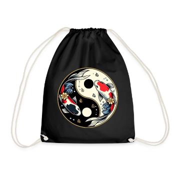 Yin Yang Koi - Turnbeutel - Schwarz - Vorne