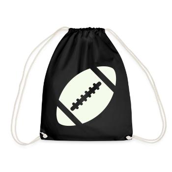 Vintage Football Naht Logo - Turnbeutel - Schwarz - Vorne