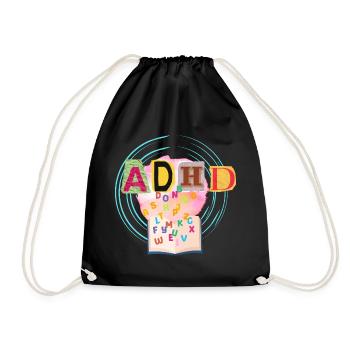 ADHS - Turnbeutel - Schwarz - Vorne