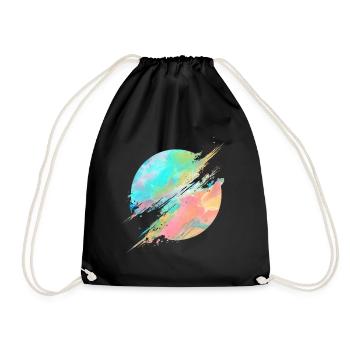 Pastel Rainbow Abstract Splash - Turnbeutel - Schwarz - Vorne