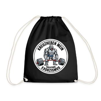 Exorzismus Kreuzheben Powerlifter Workout - Turnbeutel - Schwarz - Vorne