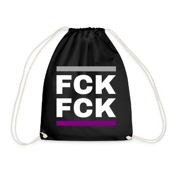 FCK FCK - Turnbeutel - Schwarz - Vorne