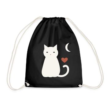 Halloween Katze Herren - Turnbeutel - Schwarz - Vorne